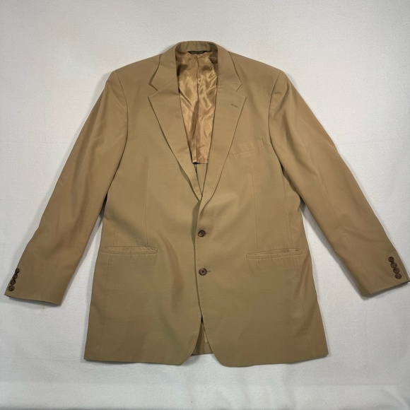 John Weitz Blazer Suit Jacket Mens Size 48L* Tan - Picture 1 of 11